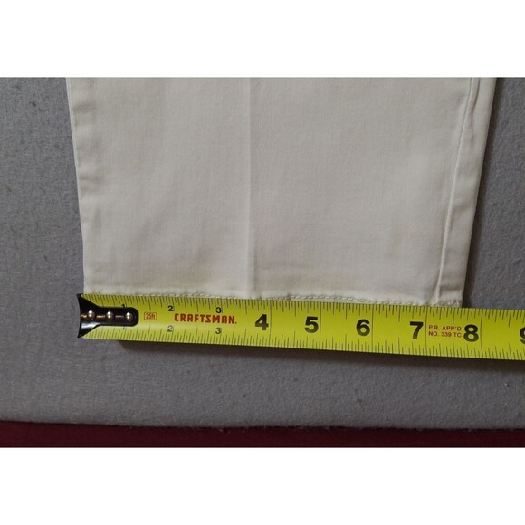 Tommy Bahama Chino Pants Mens 36x30 Cream Cotton Blend Solid Flat Front Preppy - Picture 4 of 11